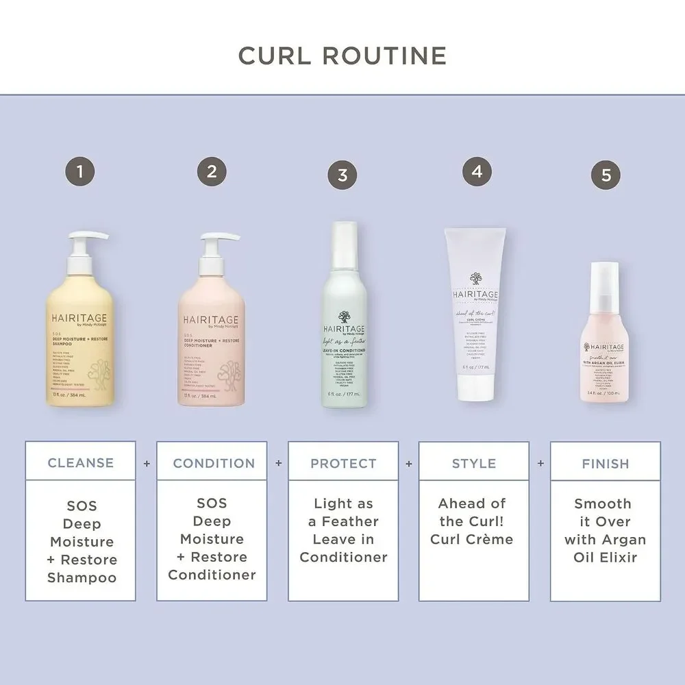 Hairitage Hydrating Jojoba Oil Curl Cream Curly Hair Moisturizing Anti Frizz 6oz